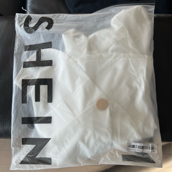 SHEIN - white blazer shawl collar XS - Picture 2 of 3